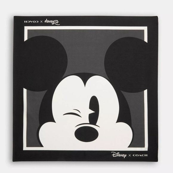 Disney X Coach Mickey Mouse Silk Bandana - Picture 1 of 7